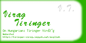 virag tiringer business card